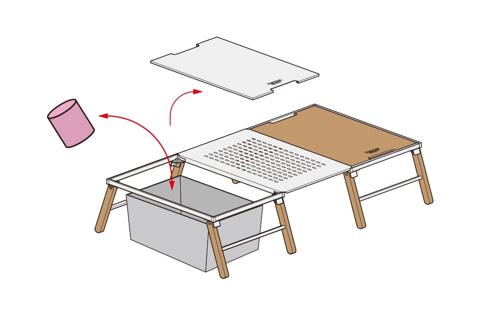 生活感を抑えられるキャンプテーブル